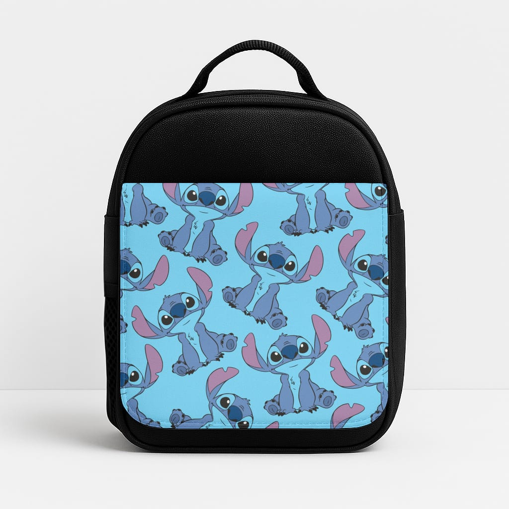 Cute Alien Blue Pattern Insulated Lunchbox