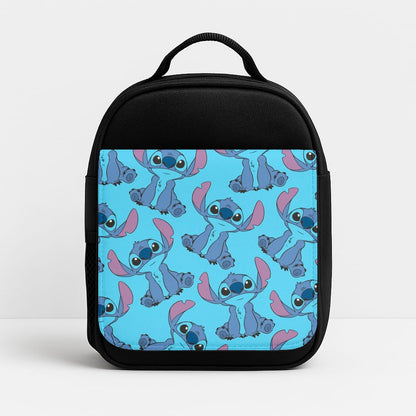 Cute Alien Blue Pattern Insulated Lunchbox