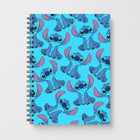 Cute Alien Blue Pattern Notebook