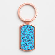 Cute Alien Blue Pattern Luxury Keyring 4