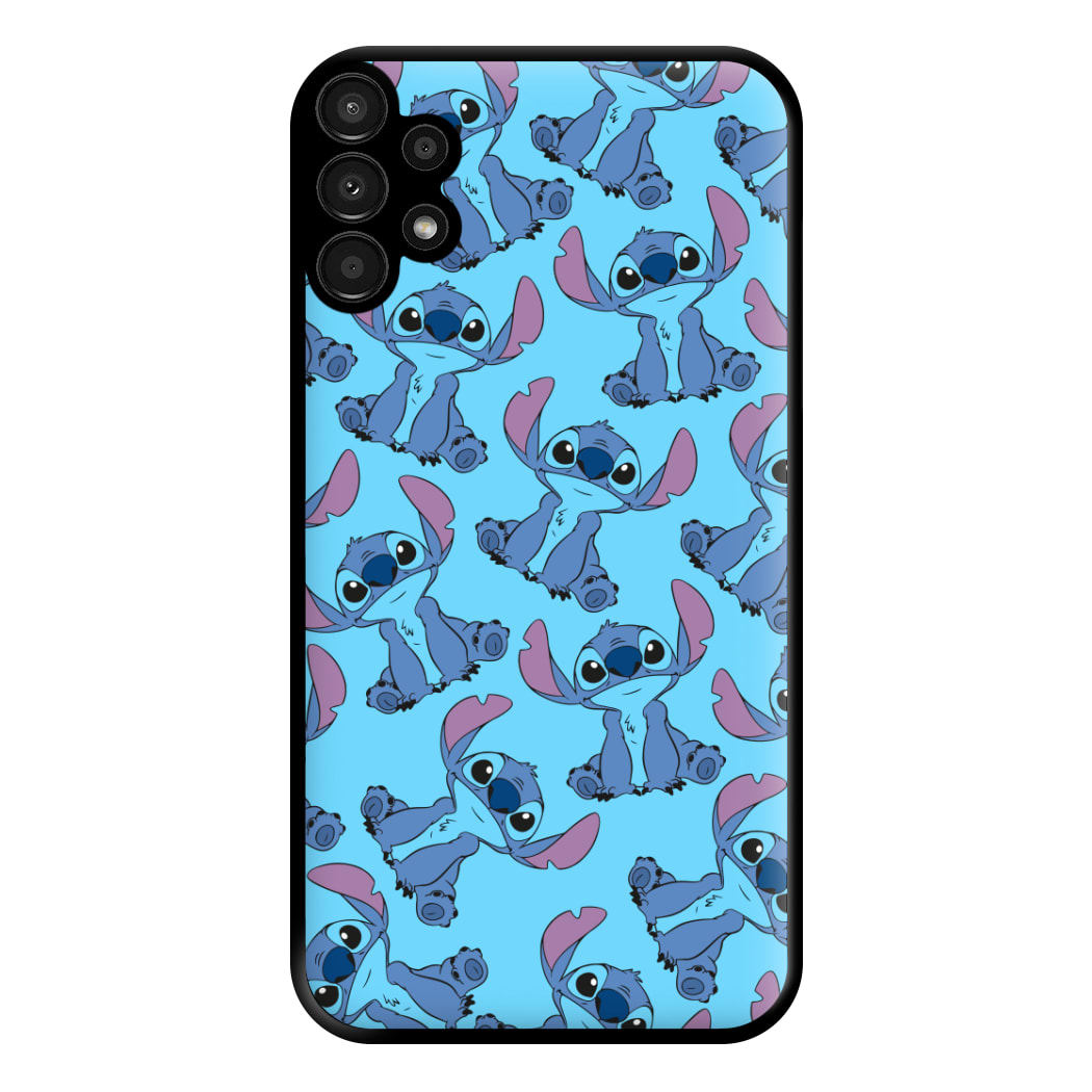 Cute Alien Blue Pattern Phone Case for Galaxy A13