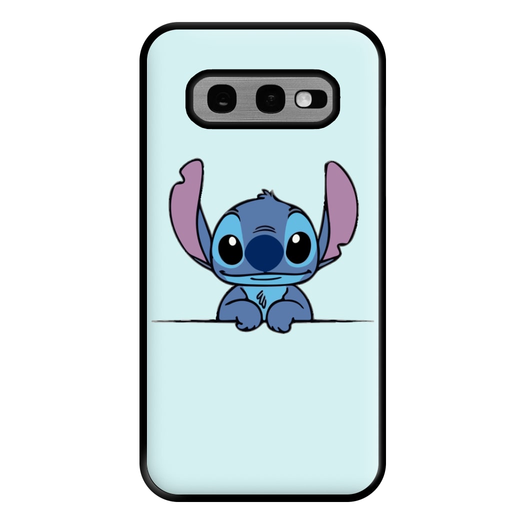 Alien Blue Leaning Phone Case for Galaxy S10e