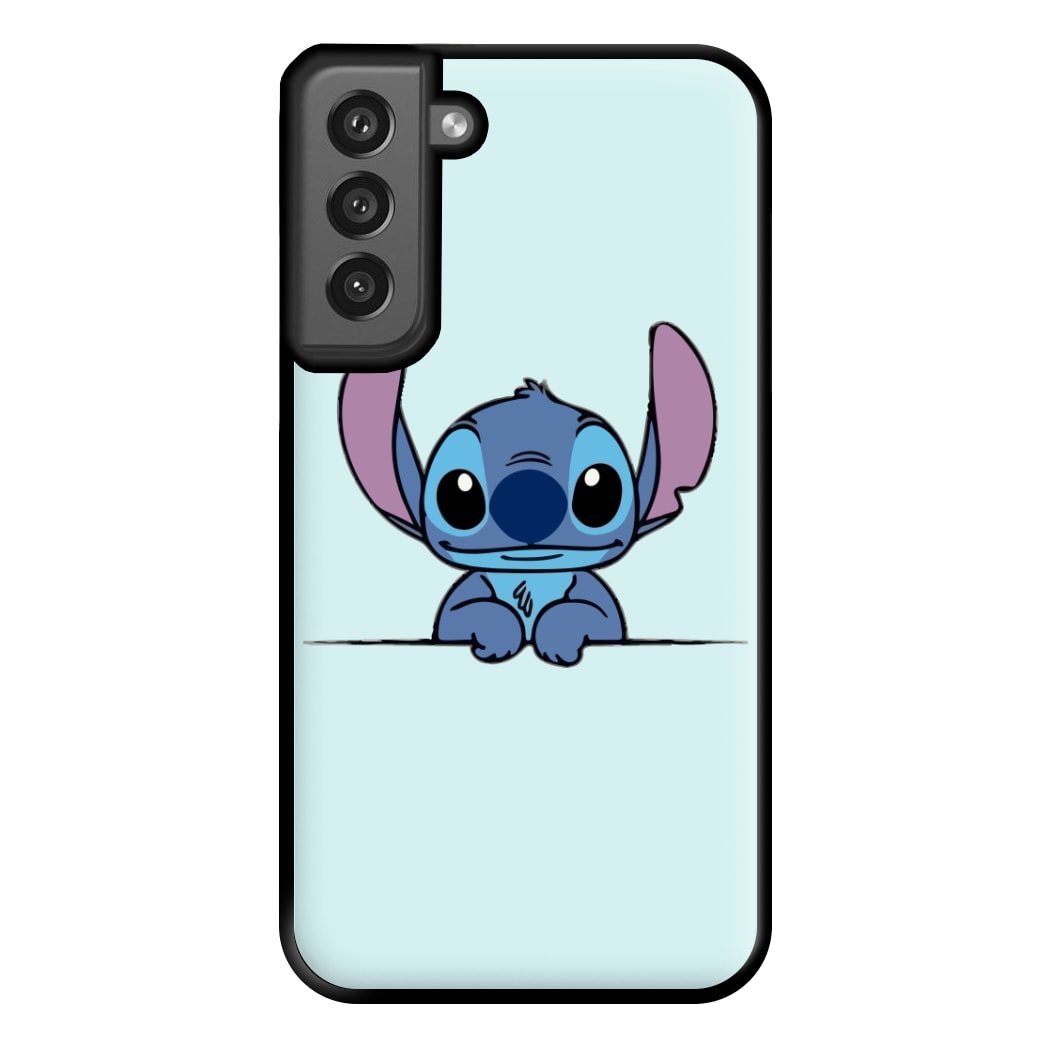 Alien Blue Leaning Phone Case for Galaxy S21FE