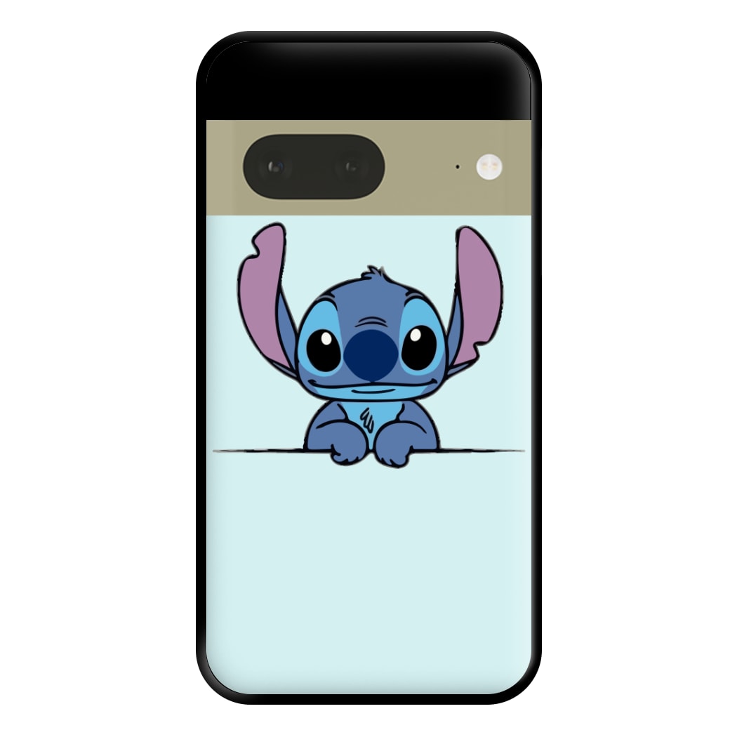 Alien Blue Leaning Phone Case for Google Pixel 7a