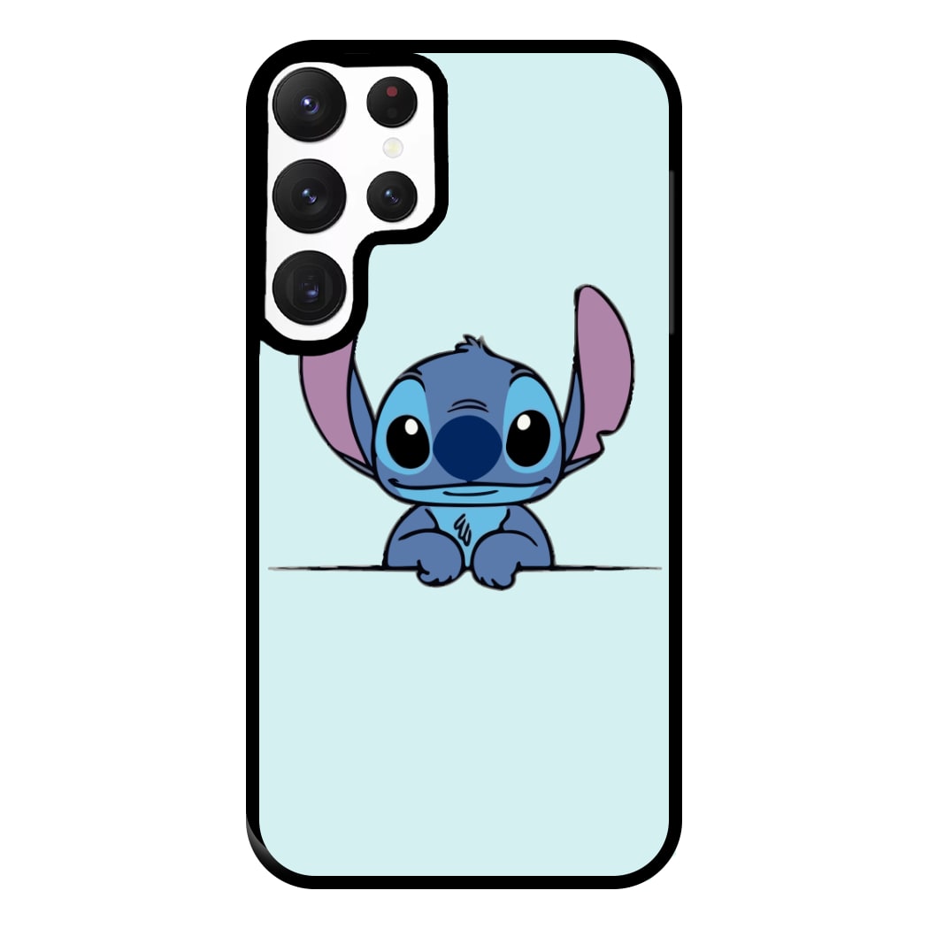 Alien Blue Leaning Phone Case for Galaxy S22 Ultra