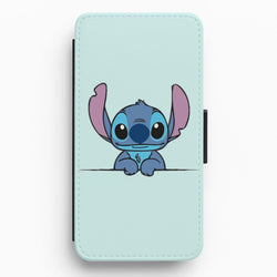 Alien Blue Leaning Flip / Wallet Phone Case
