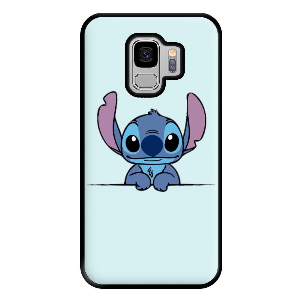 Alien Blue Leaning Phone Case for Galaxy S9 Plus