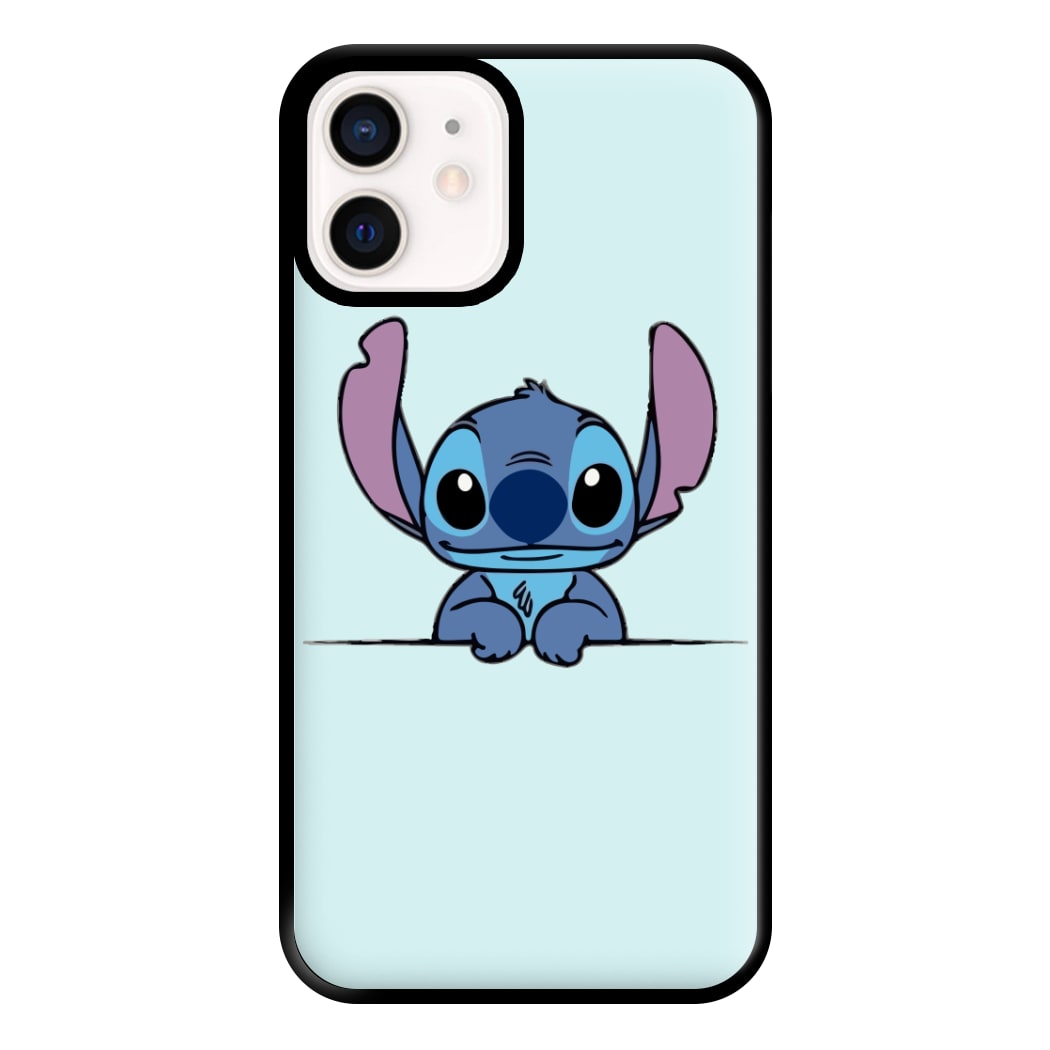 Alien Blue Leaning Phone Case for iPhone 12 Mini