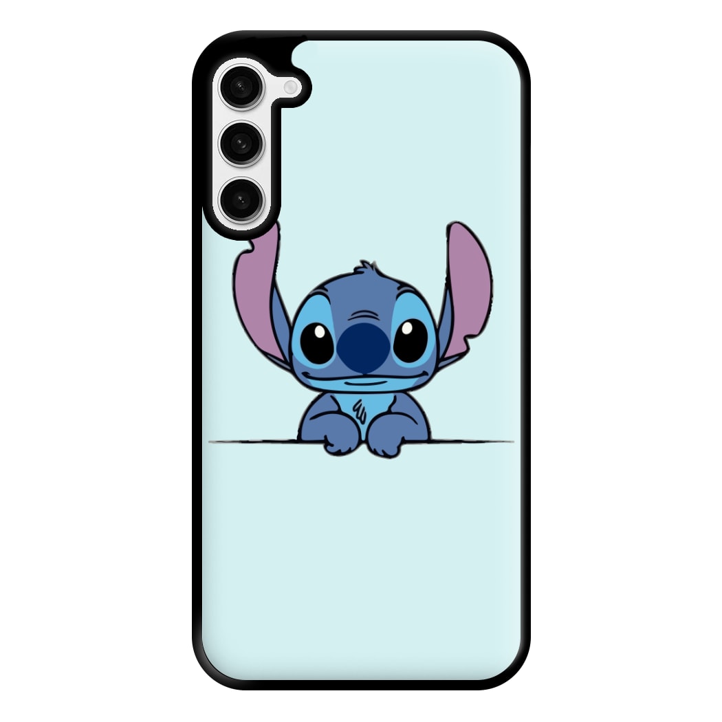 Alien Blue Leaning Phone Case for Galaxy S23 Plus