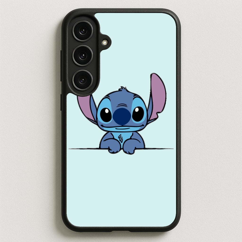 Alien Blue Leaning Phone Case for Galaxy S25FE