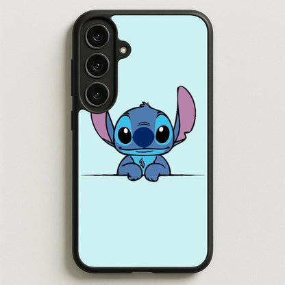 Alien Blue Leaning Phone Case for Galaxy S25FE
