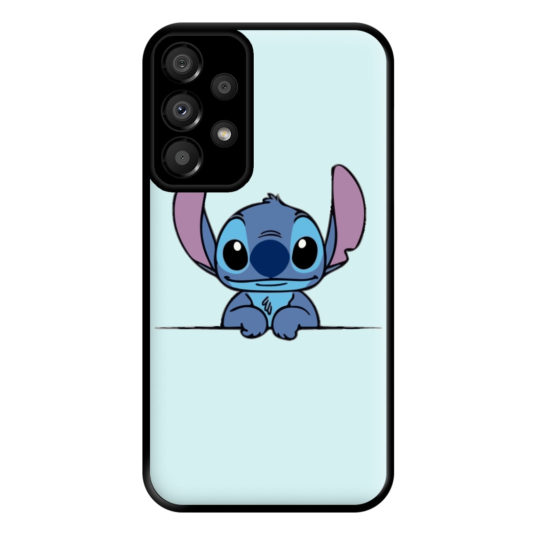 Alien Blue Leaning Phone Case for Galaxy A33