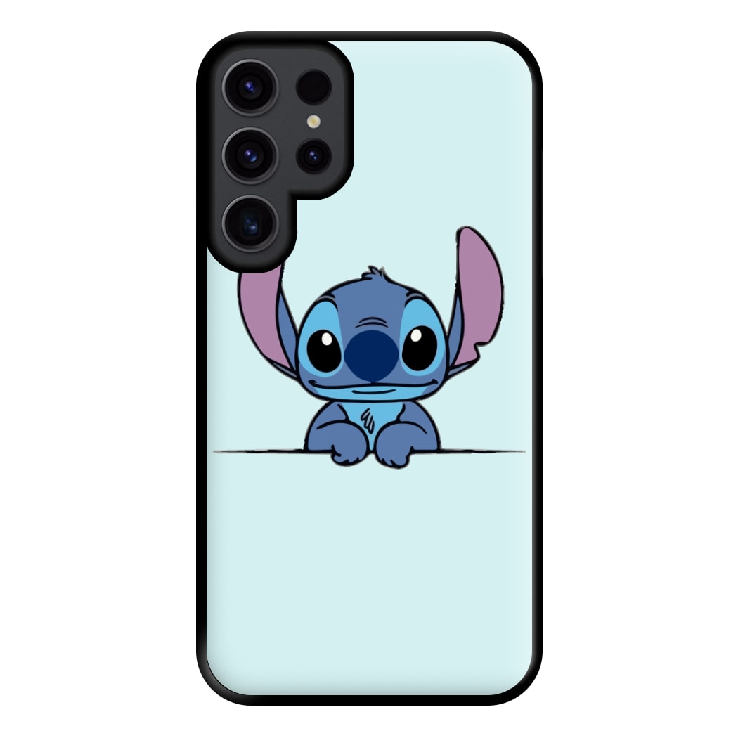 Alien Blue Leaning Phone Case for Galaxy S23 Ultra