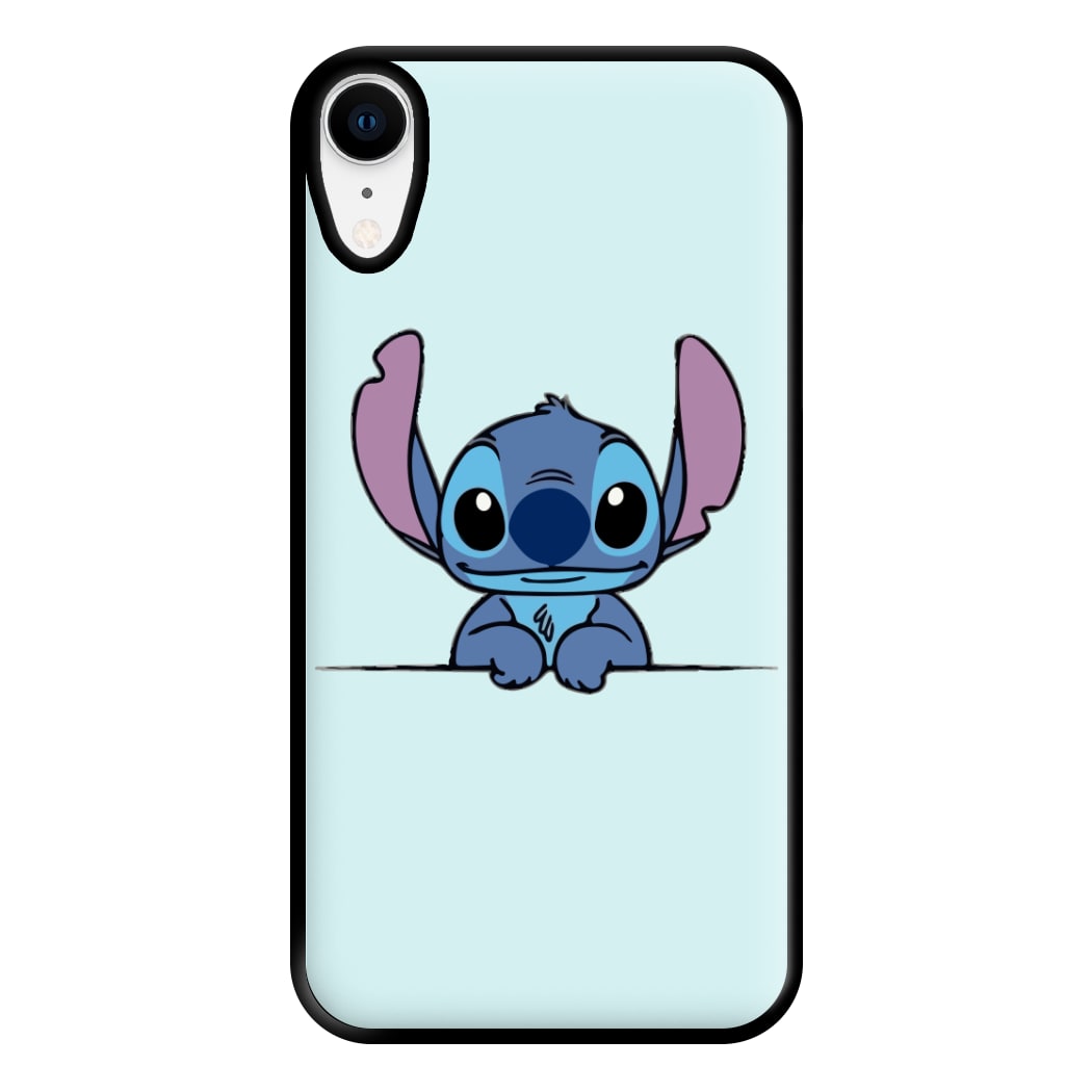 Alien Blue Leaning Phone Case for iPhone XR