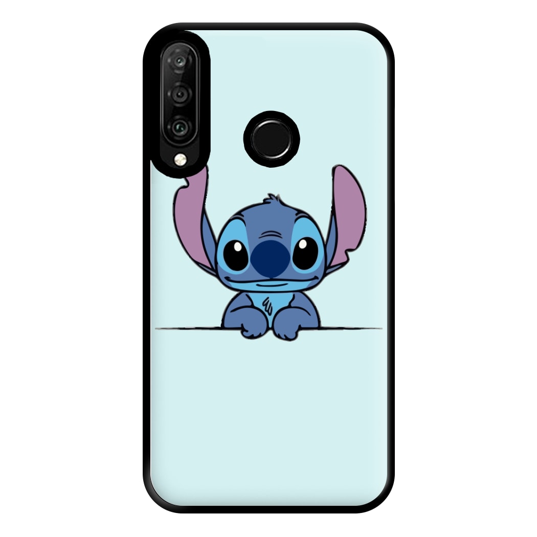 Alien Blue Leaning Phone Case for Huawei P30 Lite