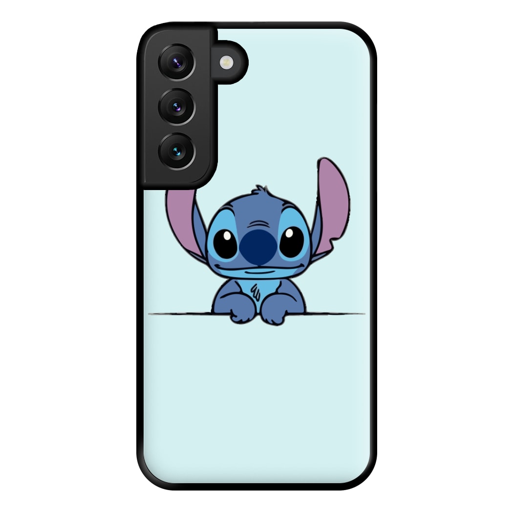 Alien Blue Leaning Phone Case for Galaxy S22 Plus