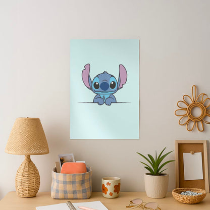Alien Blue Leaning Art Print