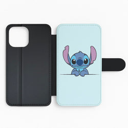 Alien Blue Leaning Flip Phone Case
