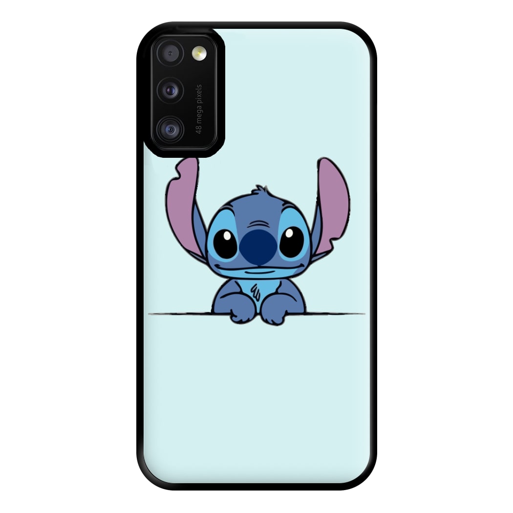 Alien Blue Leaning Phone Case for Galaxy A41