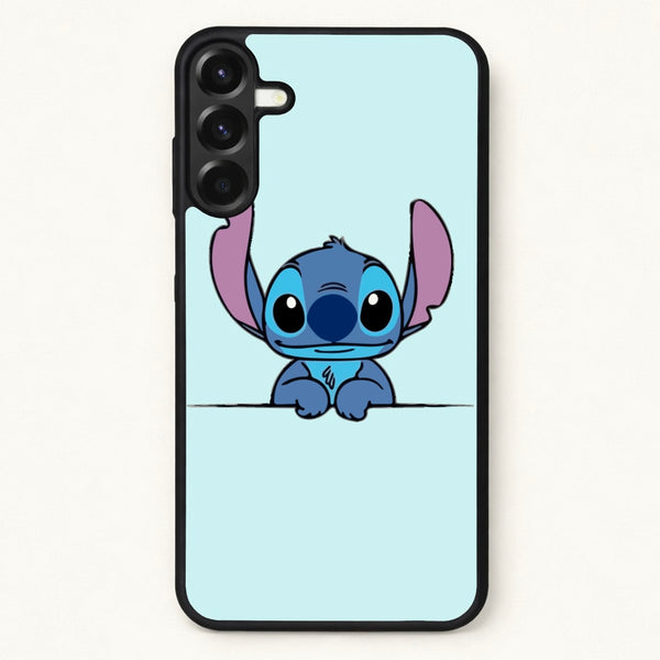 Alien Blue Leaning Phone Case for Galaxy A17