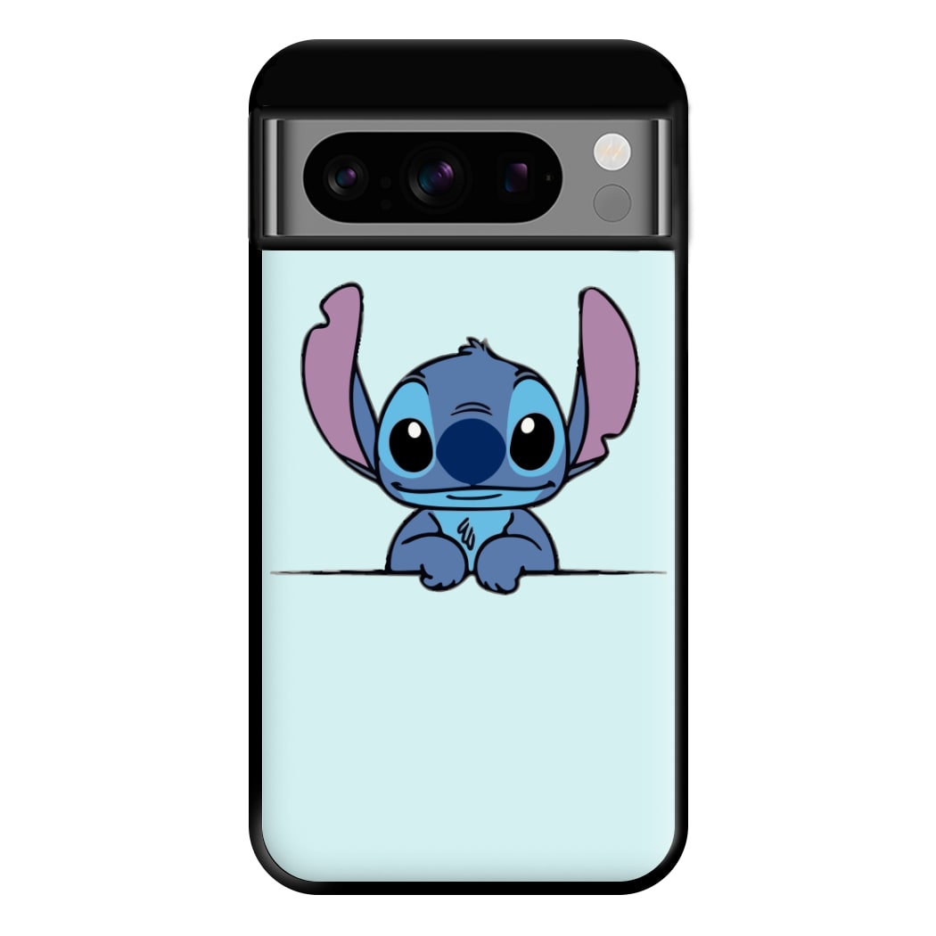 Alien Blue Leaning Phone Case for Google Pixel 8 Pro