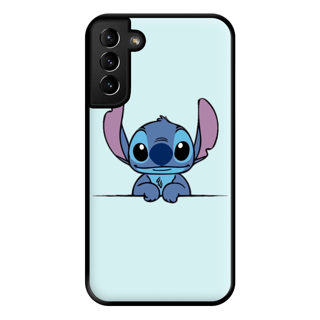 Alien Blue Leaning Phone Case for Galaxy S21 Plus