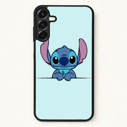 Alien Blue Leaning Phone Case for Galaxy A57