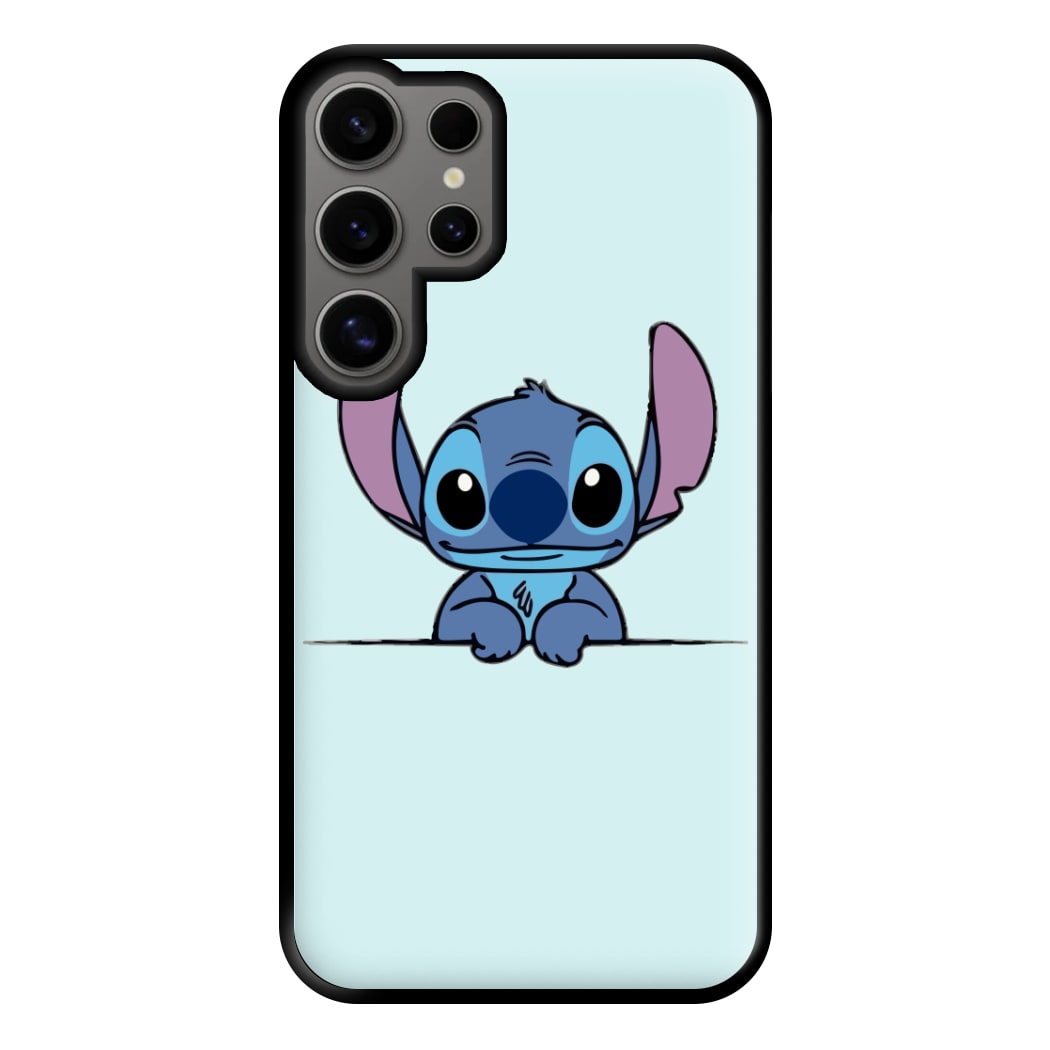 Alien Blue Leaning Phone Case for Galaxy S24 Ultra