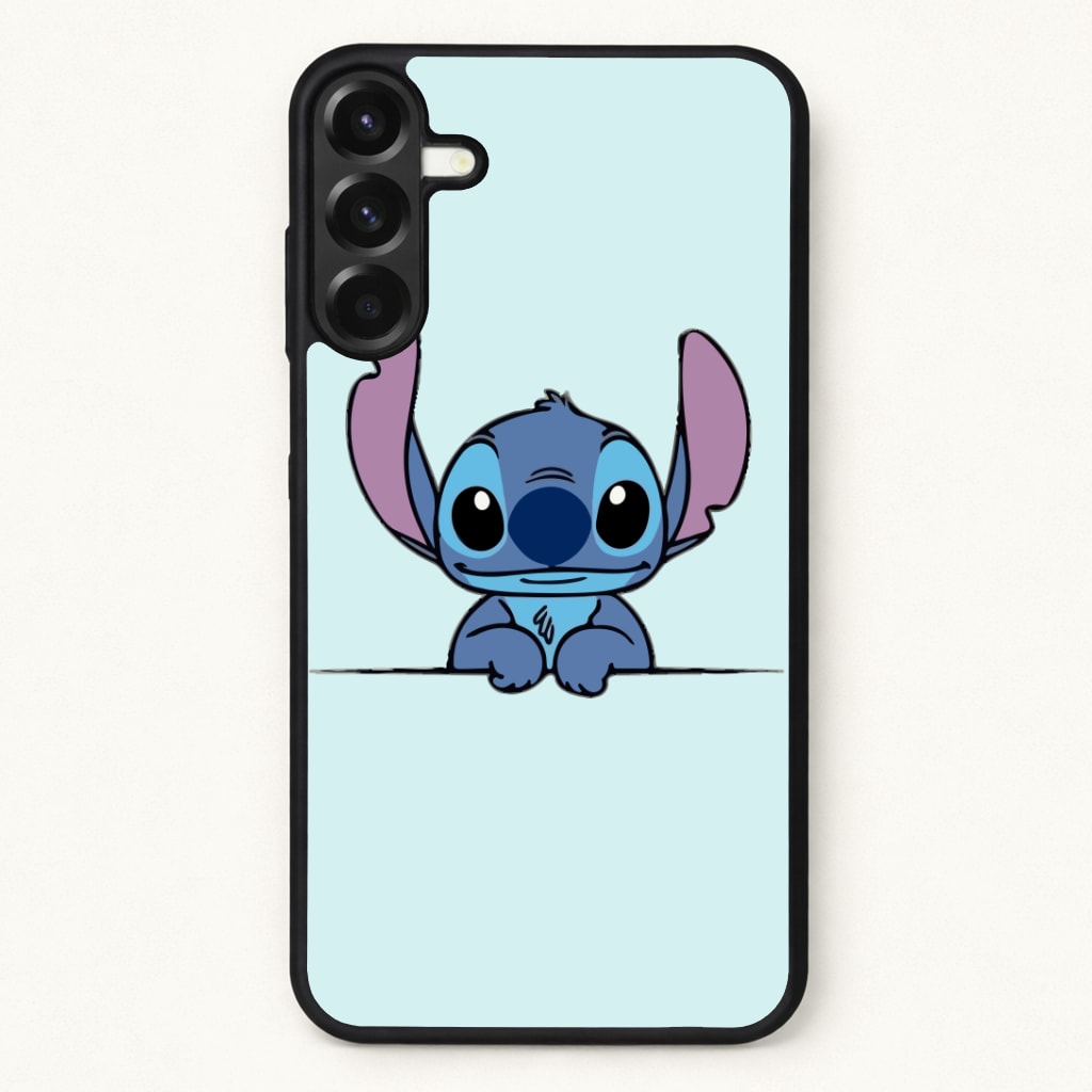 Alien Blue Leaning Phone Case for Galaxy A37