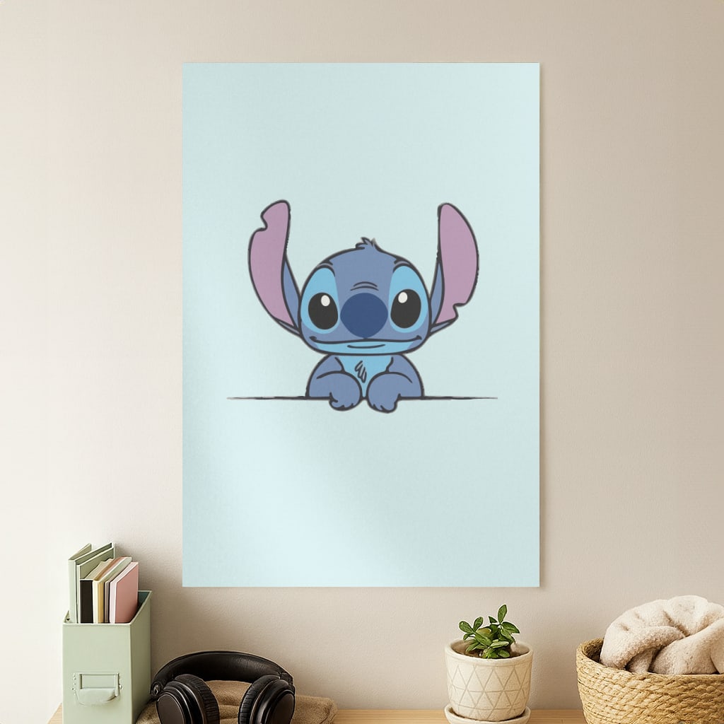 Alien Blue Leaning Poster
