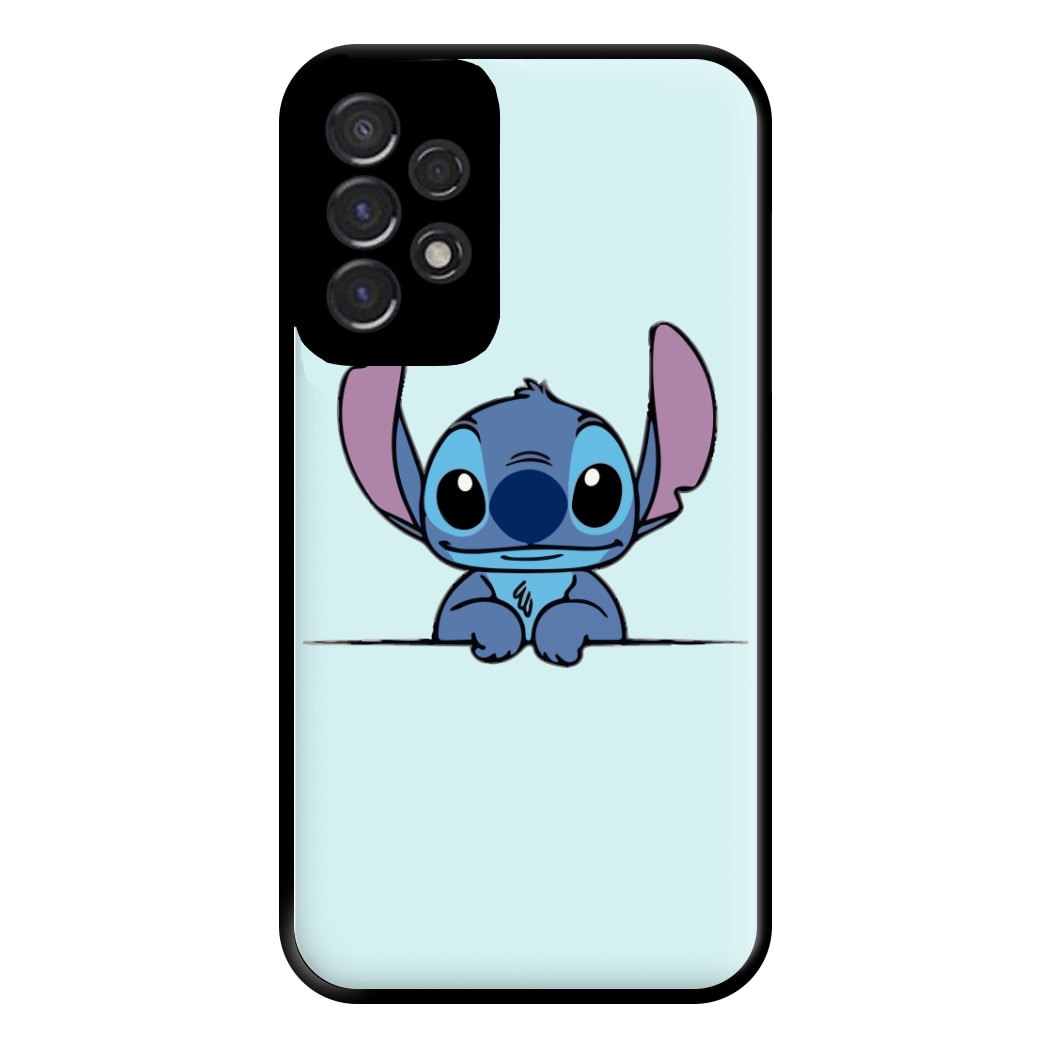 Alien Blue Leaning Phone Case for Galaxy A53