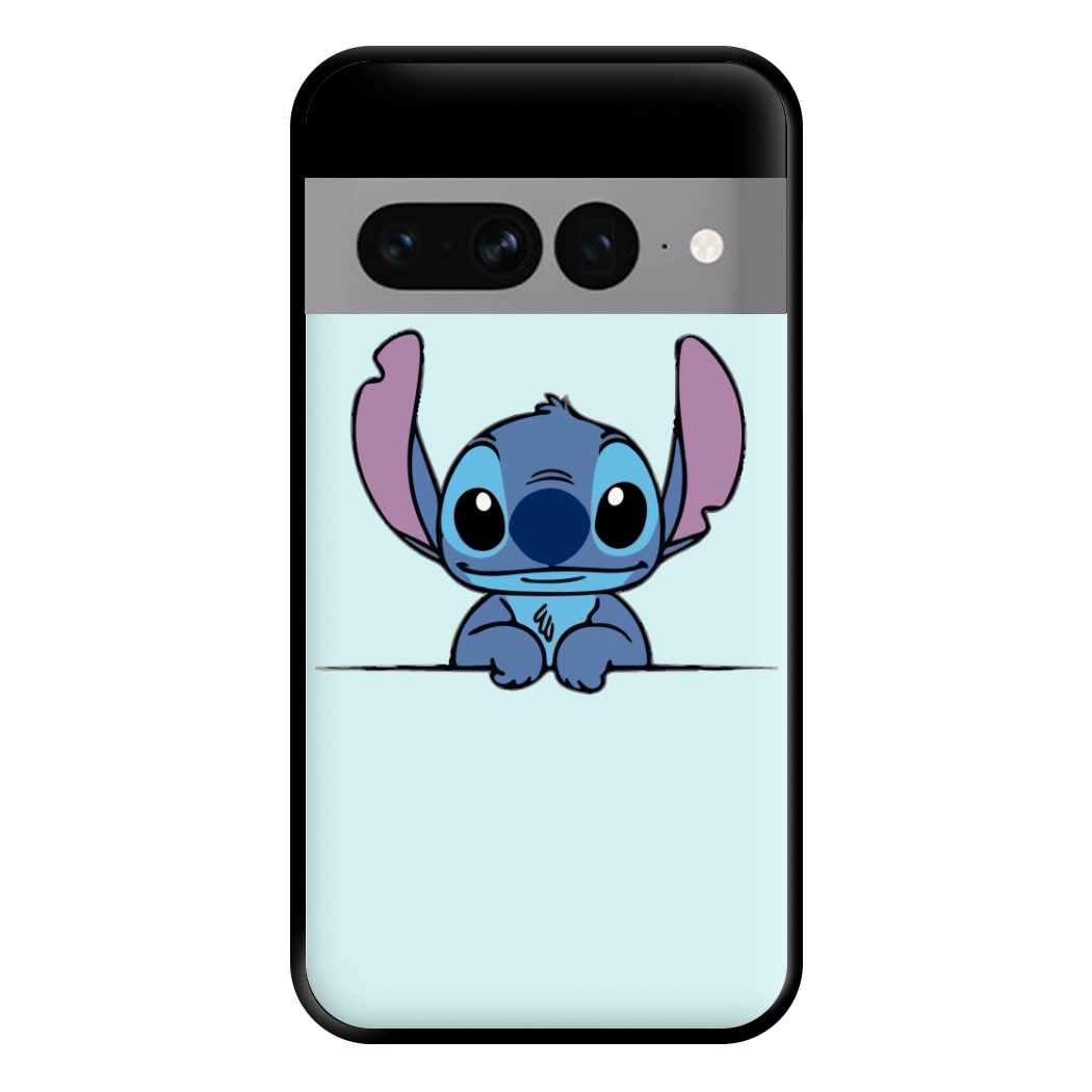 Alien Blue Leaning Phone Case for Google Pixel 7 Pro