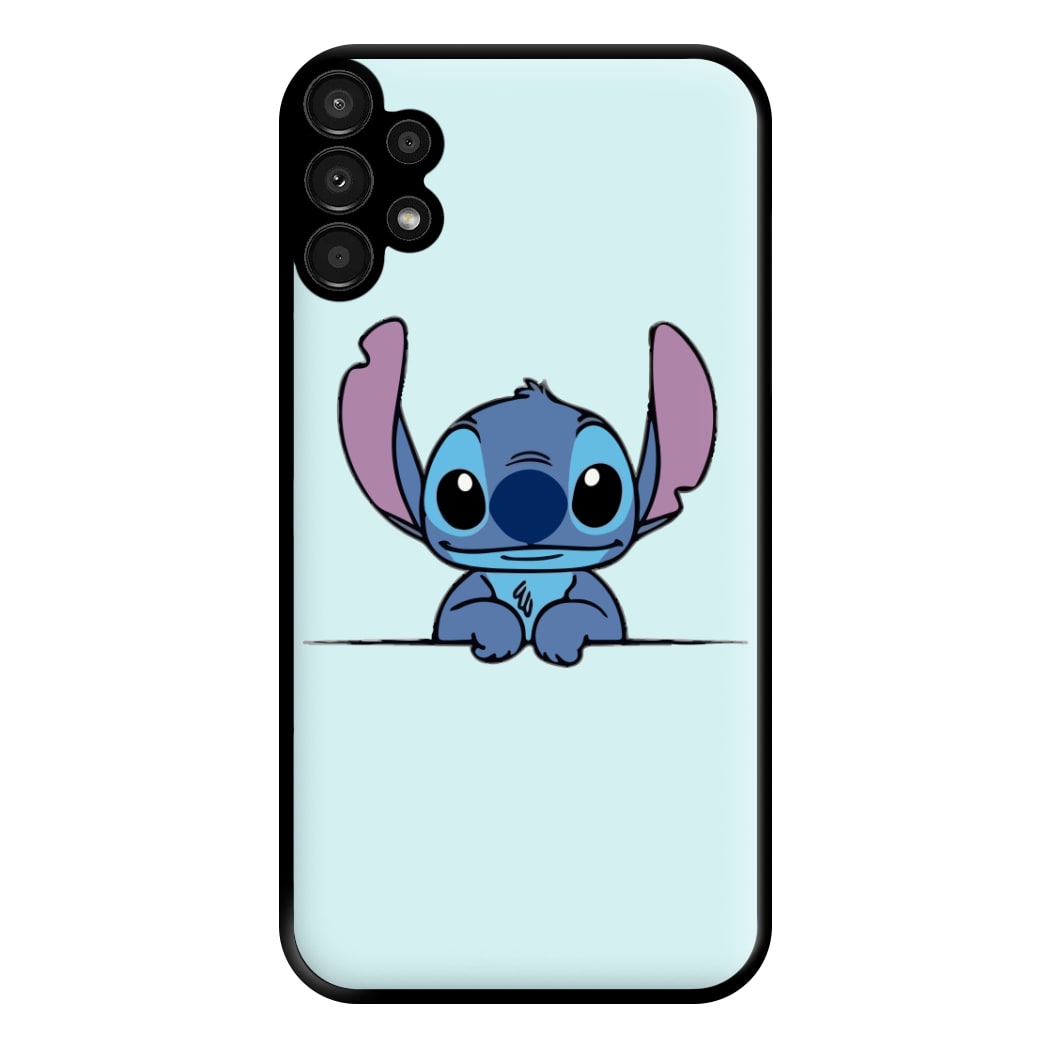 Alien Blue Leaning Phone Case for Galaxy A13