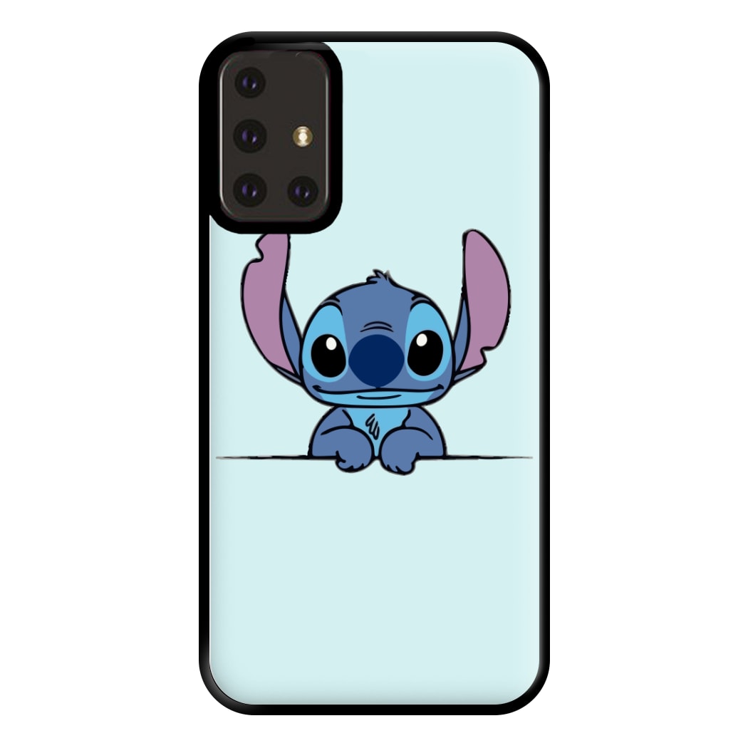 Alien Blue Leaning Phone Case for Galaxy A71