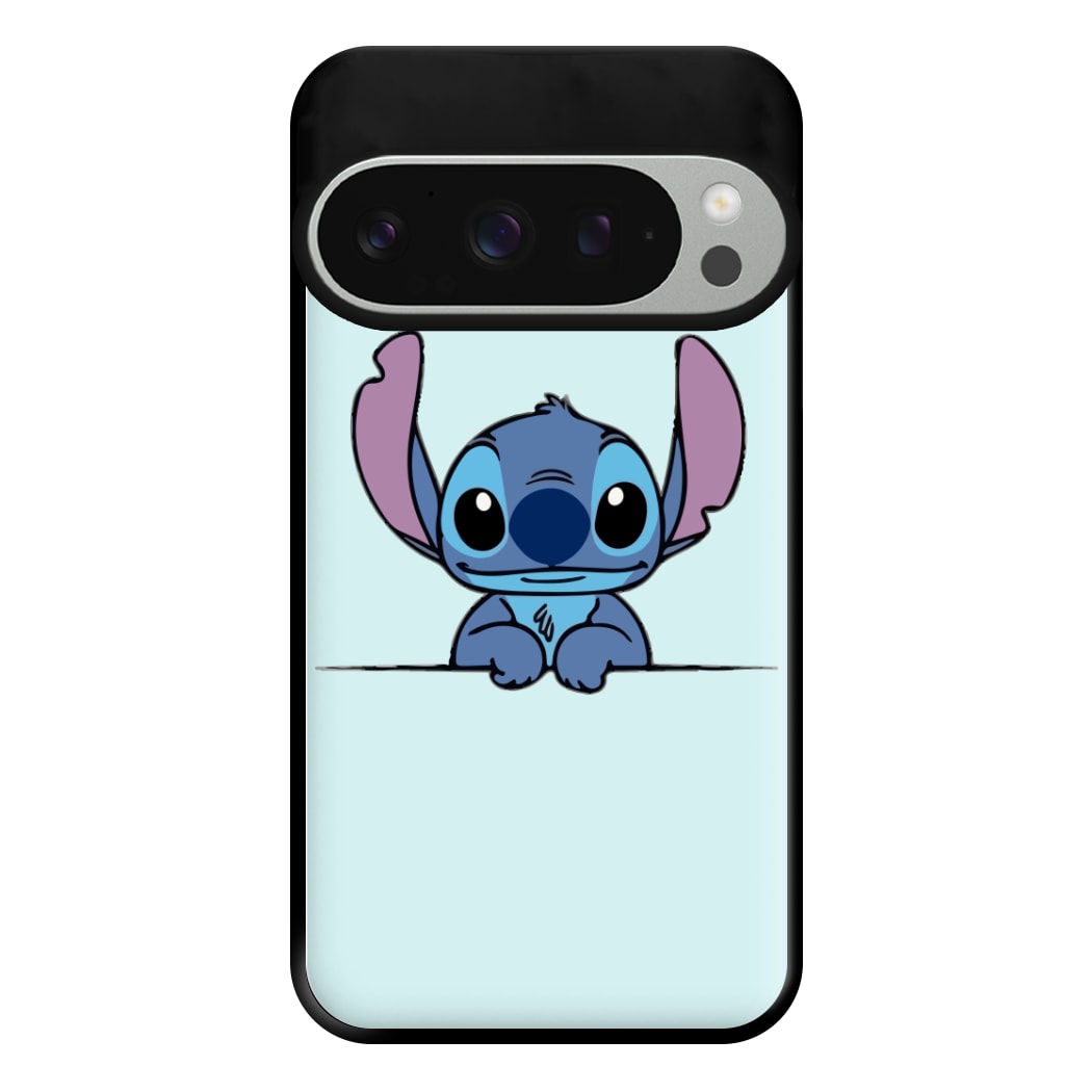 Alien Blue Leaning Phone Case for Google Pixel 9 Pro XL