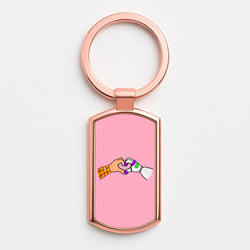 Woody And Buzz Love Rose Gold Keyring