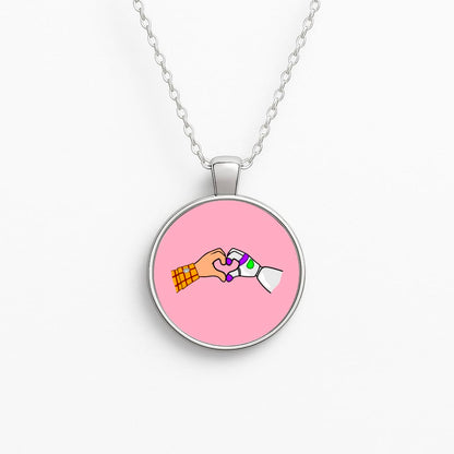 Woody And Buzz Love Circle Necklace