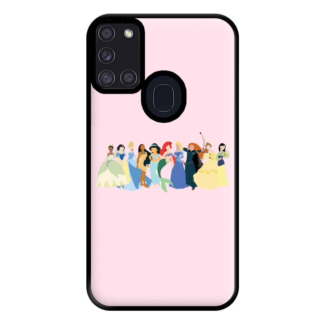 Fairytale Princesses Cast Phone Case for Galaxy A21s