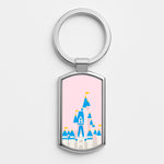 Fairytale Castle Silver Keyring