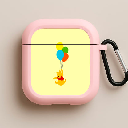 Pooh On Balloons Pink AirPods Case