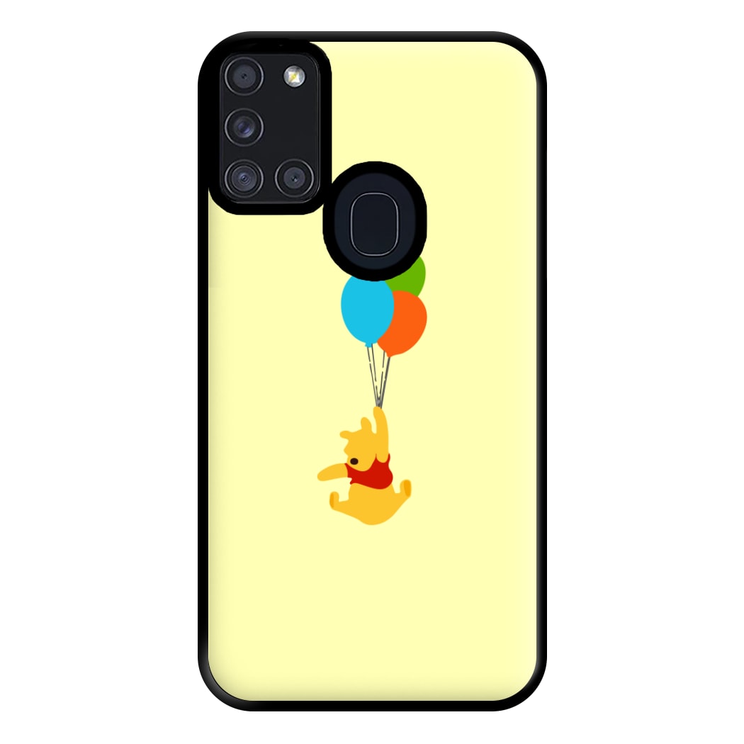 Pooh On Balloons Phone Case for Galaxy A21s