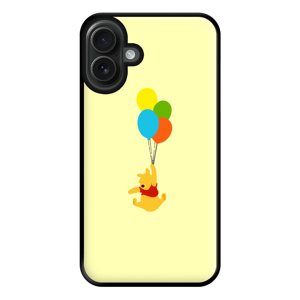 Pooh On Balloons Phone Case for iPhone 16 Plus