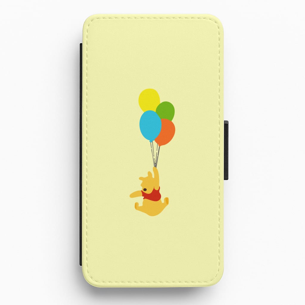 Pooh On Balloons Flip / Wallet Phone Case