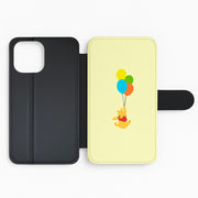 Pooh On Balloons Flip / Wallet Phone Case 2