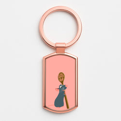 Chef Rat Rose Gold Keyring