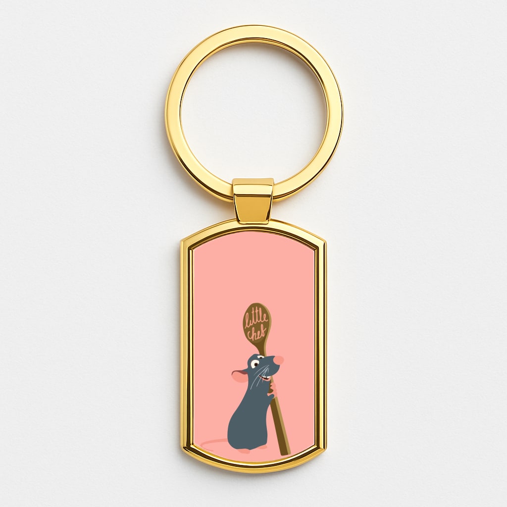 Chef Rat Gold Keyring