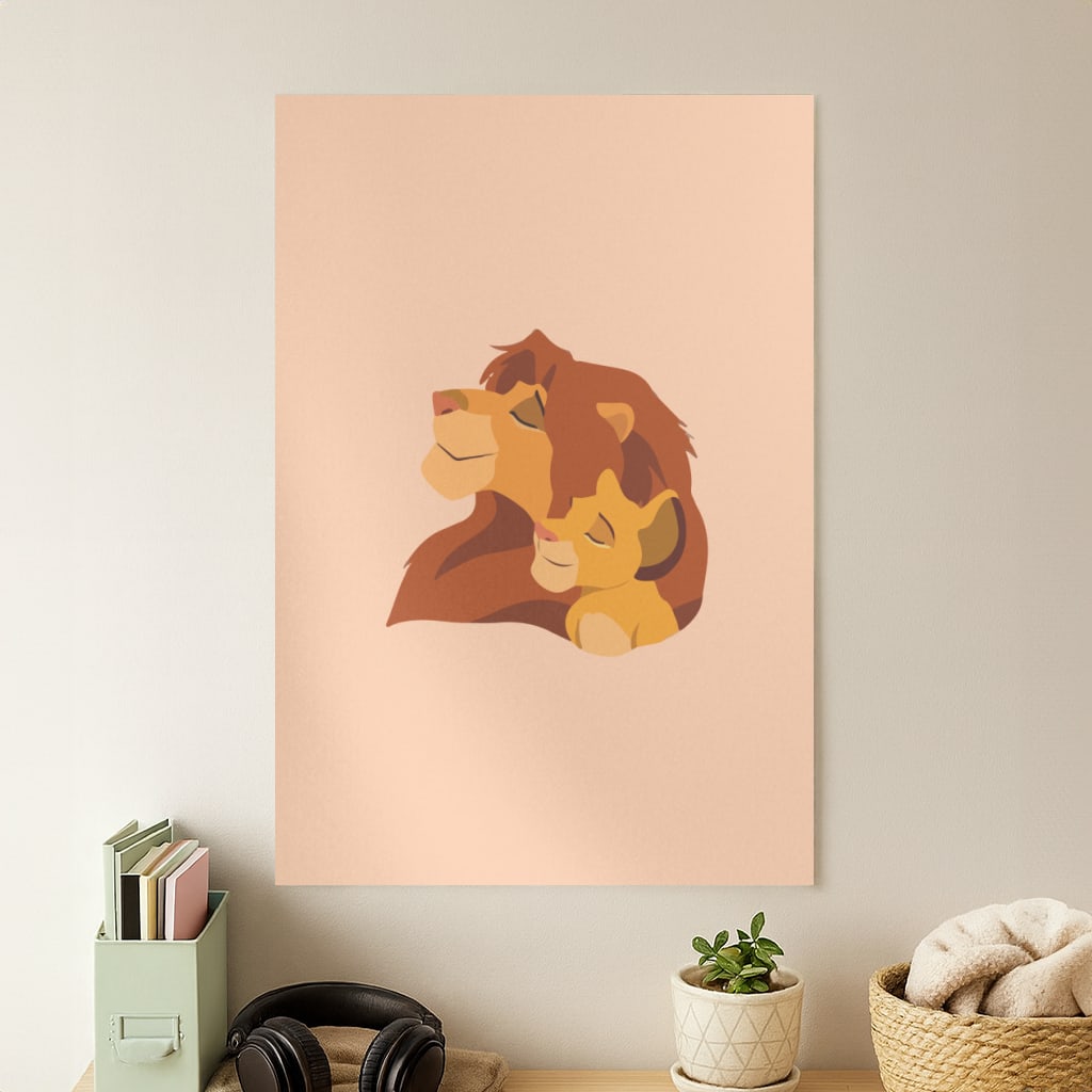 King Lion And Cub Poster