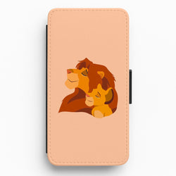 King Lion And Cub Flip / Wallet Phone Case