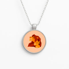 King Lion And Cub Necklace