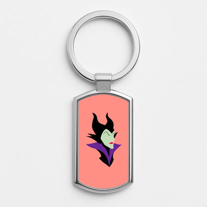 Maleficent Silver Keyring